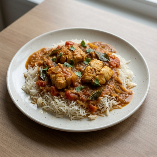 Curry poisson et riz